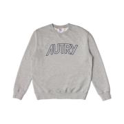 Autry Melange Crewneck Sweatshirt för Män Gray, Herr