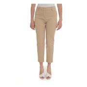 Max Mara Weekend Cecco Klassiska Byxor - Dam Cropped Byxor Beige, Dam