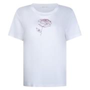 Jane Lushka Ninja Rose Grafiskt Tryck T-Shirt White, Dam