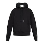 Ami Paris Hoodie med logotyp Black, Herr