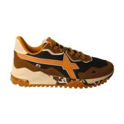 W6Yz Herr W6Yz Sneakers i Svart/Brun/Orange Brown, Herr