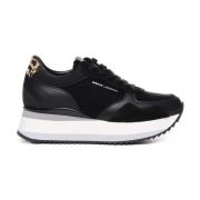 Crime London Svarta Patchwork Sneakers Black, Dam