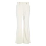 Dea Kudibal Flared Leg Chic Trousers Beige, Dam