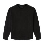 A.p.c. Alison Rund Hals Tröja Black, Dam