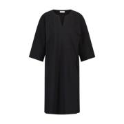 Jane Lushka Elegant Svart Teknisk Jersey Klänning Black, Dam