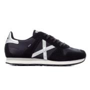 Munich Svarta Herr Sneakers i Mocka Black, Herr