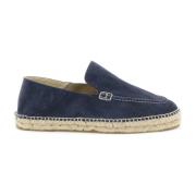 Manebí Espadrille-stil Mocka Loafers Blue, Herr