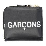 Comme des Garçons Logo Dragkedja Plånbok Black, Dam