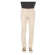 Eleventy Stretch Slim Fit Jeans Beige, Herr