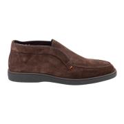 Santoni Brun Slip-On Platta Skor Brown, Herr