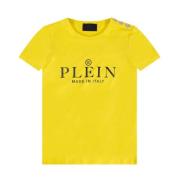 Philipp Plein T-Skjorta med logotyp Yellow, Dam