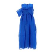 Cecilie Bahnsen Sidneyklänning i Elektriskt Blått Silk Blue, Dam