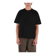 Ten C Bomull T-shirt med Ficka Black, Herr