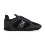 Emporio Armani EA7 Svarta Sneakers för Män Black, Herr