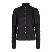 Co'Couture Sandy Poplin Puff Skjorta Black, Dam