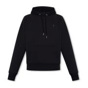 Ami Paris Hoodie med logotyp Black, Herr