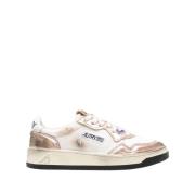 Autry Retrostil Gyllene Sneakers Beige, Dam