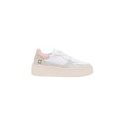 D.a.t.e. Vita och rosa sneakers White, Dam