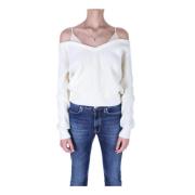 Semicouture V-neck Knitwear White, Dam