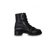 Christian Louboutin Svart Läder Mad Boot - Sofistikerad Stil Black, Da...