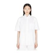 MM6 Maison Margiela Bomullspoplin Skjorta med Knappar White, Dam