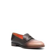 Santoni Brun Mocka Loafers Brown, Dam