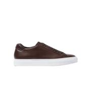 Scarosso Ugo Sneakers - Mörkbruna kalvskinn läderskor Brown, Herr