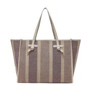 Gianni Chiarini Randig Canvas Marcella Shopper Väska Multicolor, Dam