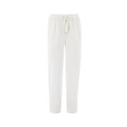 Le Tricot Perugia Trousers White, Dam