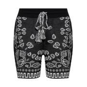 Alanui Shorts with paisley motif Black, Herr