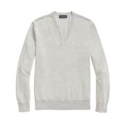 Brooks Brothers V-neck Knitwear Gray, Herr