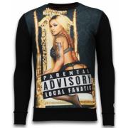 Local Fanatic Parental Advisory Rhinestone - Sweatshirt Herr - 6035Z B...