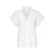 Karen by Simonsen Caliopekb blus 10103864 White, Dam