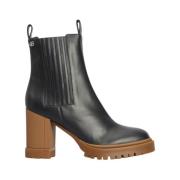 Baldinini Stiliga damklackade ankelboots Black, Dam