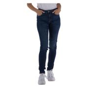 Liu Jo Högmidjade Skinny Jeans Blue, Dam