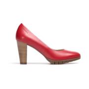 Wonders Elegant brun läderpump Red, Dam