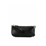 By FAR Rachel Croco Embossed Leather Väska Black, Dam