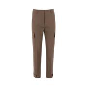 Kiton Lyxiga Slim-fit Byxor Brown, Dam