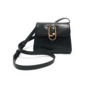 Liu Jo Stilfull Crossbody Väska med Kokosnötsmönster Black, Dam