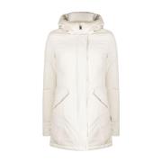 Woolrich Lyxig Arctic Parka i Milky Cream White, Dam