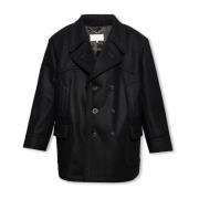 Maison Margiela Double-Breasted Coats Black, Herr