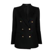 Tagliatore Dubbelknäppt Blazer Black, Dam