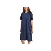 Samsøe Samsøe Denise 14908 Satin Midi Klänning Blue, Dam