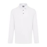 Kiton Bomull Polo Tröja White, Herr