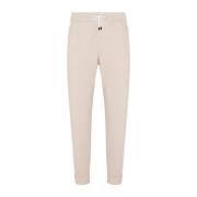 Kiton Lyxiga Bomulls Joggingbyxor Beige, Herr