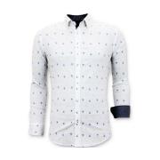 Gentile Bellini Italienska Herrskjortor - Slim Fit Skjorta - 3047 Whit...