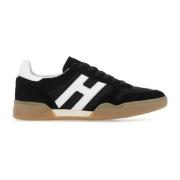 Hogan Höj din sneaker game med svart mocka H357 Black, Herr