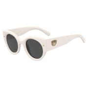 Chiara Ferragni Collection Trendiga Retro Cat-Eye Solglasögon White, D...