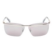 Moncler Wraparound Silver Solglasögon för Kvinnor Gray, Dam