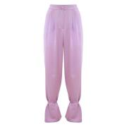 Kocca Avslappnade byxor med veck och ankelband Pink, Dam